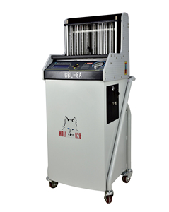 8 silindir yakıt enjektör temizleyici analiz otomotiv elektronik benzin akış kontrol <span class=keywords><strong>Test</strong></span> cihazı makinesi tezgah Metal alüminyum