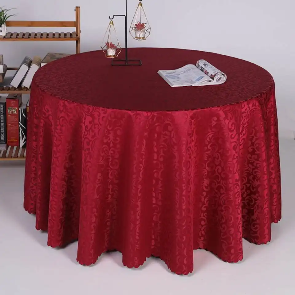 Housses de Table en tissu polyester rouge, couvre-table, personnalisé, résistant aux éclaboussures, pour la salle à manger, vente au détail