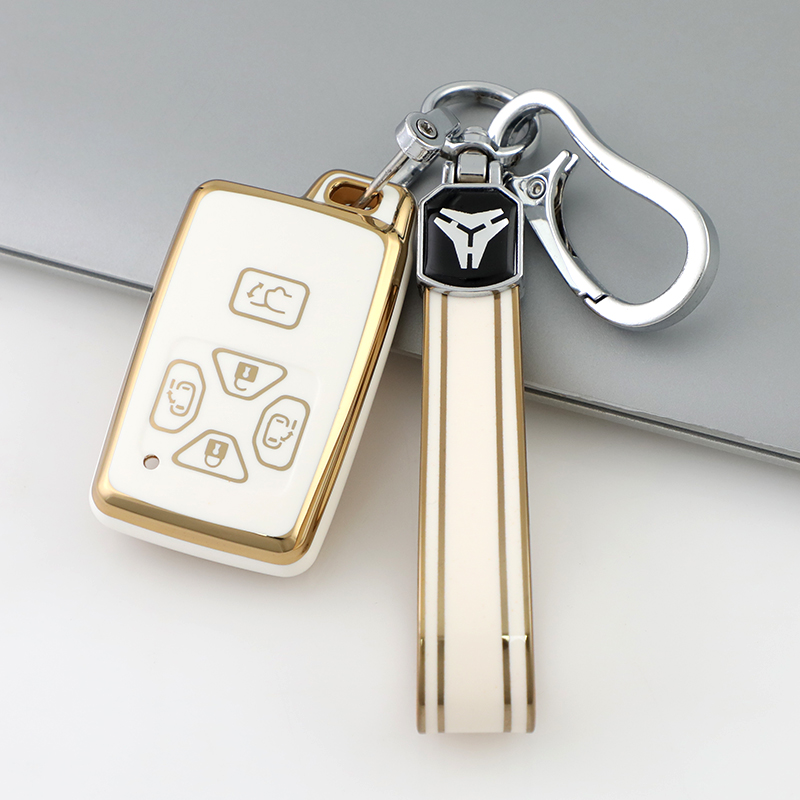 5 Button White + Keychain