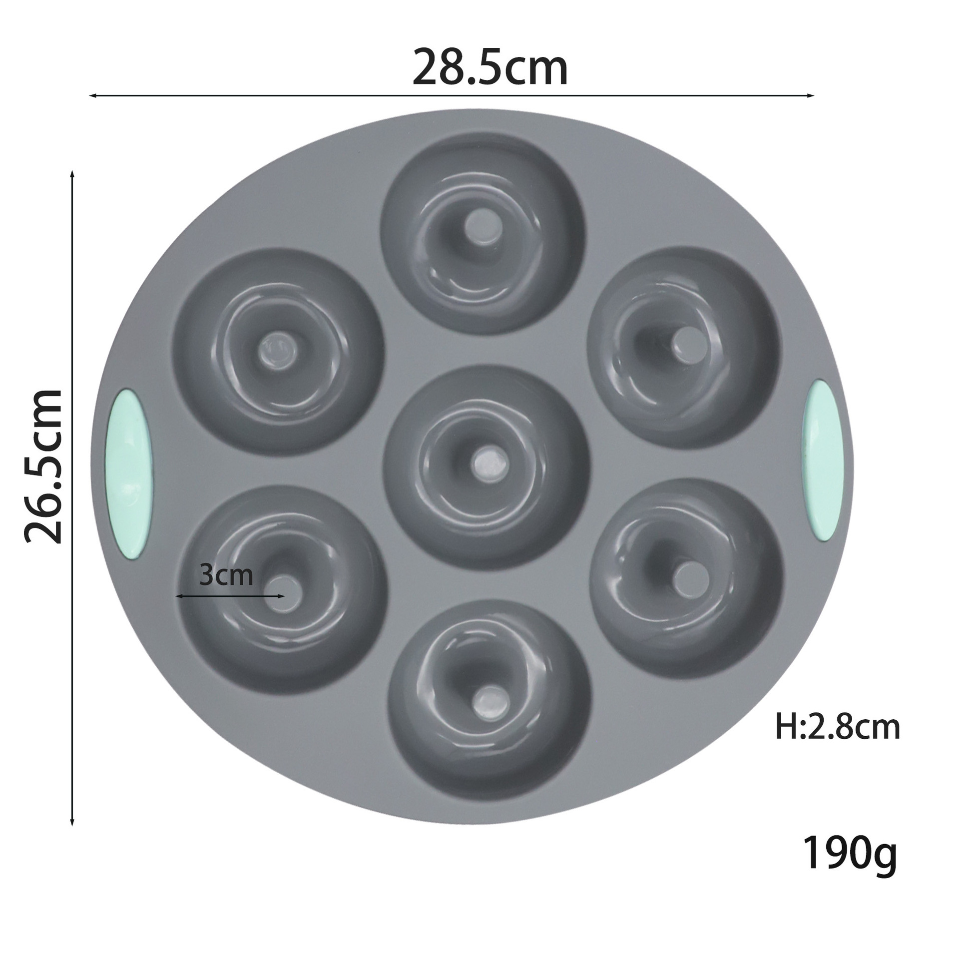 Two-tone 7-cavity Donut Silicone Mold