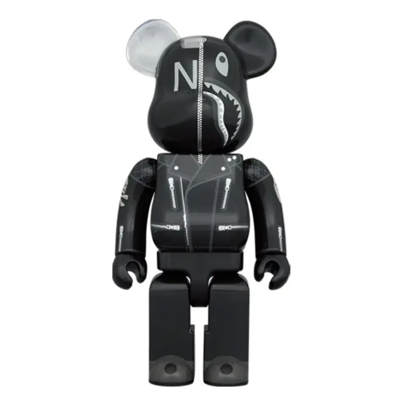 Bearbrick 28cm köpekbalığı Bearbrick elektroliz BAPE ortak yüzük 400% sergi salonu dekorasyon dekorasyon ağı