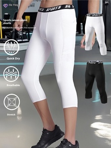 Người Đàn Ông Của Đàn Hồi Cao Mùa Hè Tập Thể Dục Thể Thao Quần Capri Nhanh Khô Thoáng Khí Nén Xà Cạp Rắn Chạy Quần Short Bóng Rổ - Product Image 5