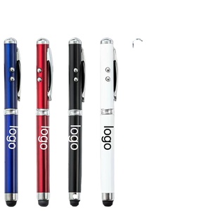Tùy Chỉnh P4809 4-Trong-1 Đa LED Ánh Sáng Bút Bi Kim Loại Màn Hình Cảm Ứng Công Cụ Laser Cho Văn Phòng Trường Khuyến Mại Tùy Chỉnh Bóng Bút - Product Image 1