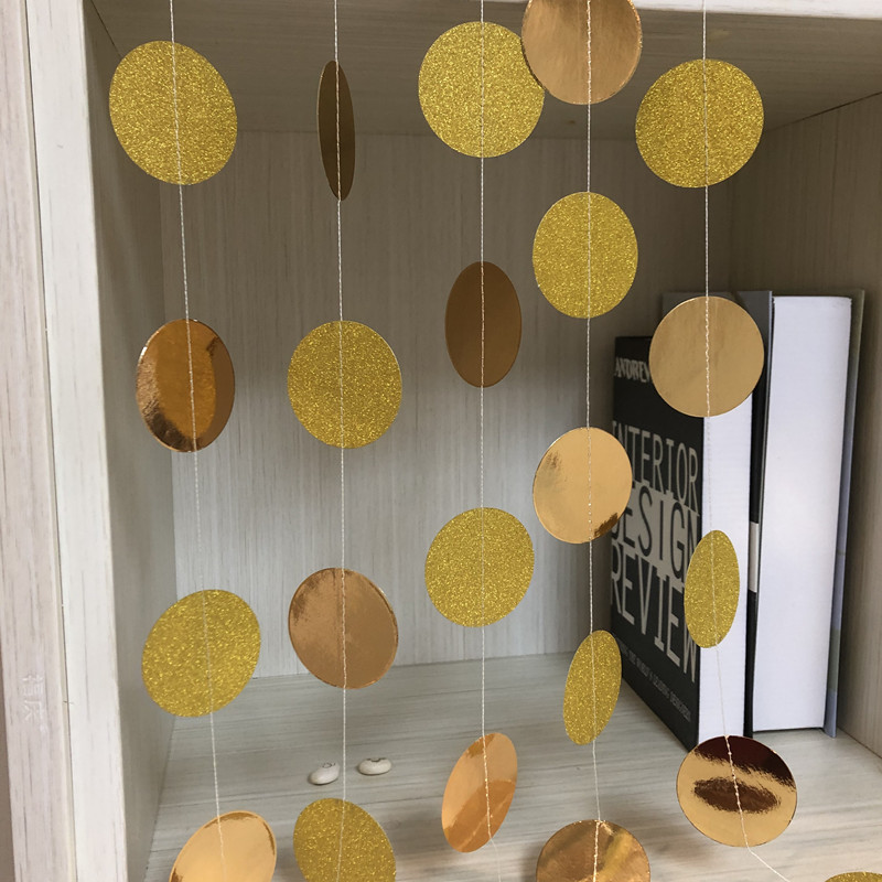 colorful Golden round glittery mirror surface