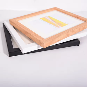 Modern Pop Custom Wood MDF <strong>Frame</strong> Black White Natural Color 6x8 8x10 Picture <strong>Frame</strong> with Mat