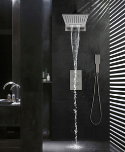 Transforma tu baño en un paraíso relajante con un sistema de ducha integrado gris y funcionalidad de cascada Rain China - Product Image 1