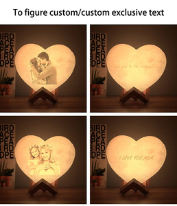 Factory Direct Sales of 3D Printed Heart-shaped Moon <strong>Lamp</strong> USB <strong>Charging</strong> Small <strong>Lamp</strong> Remote Control Can Be Customized Patterns - Product Image 6