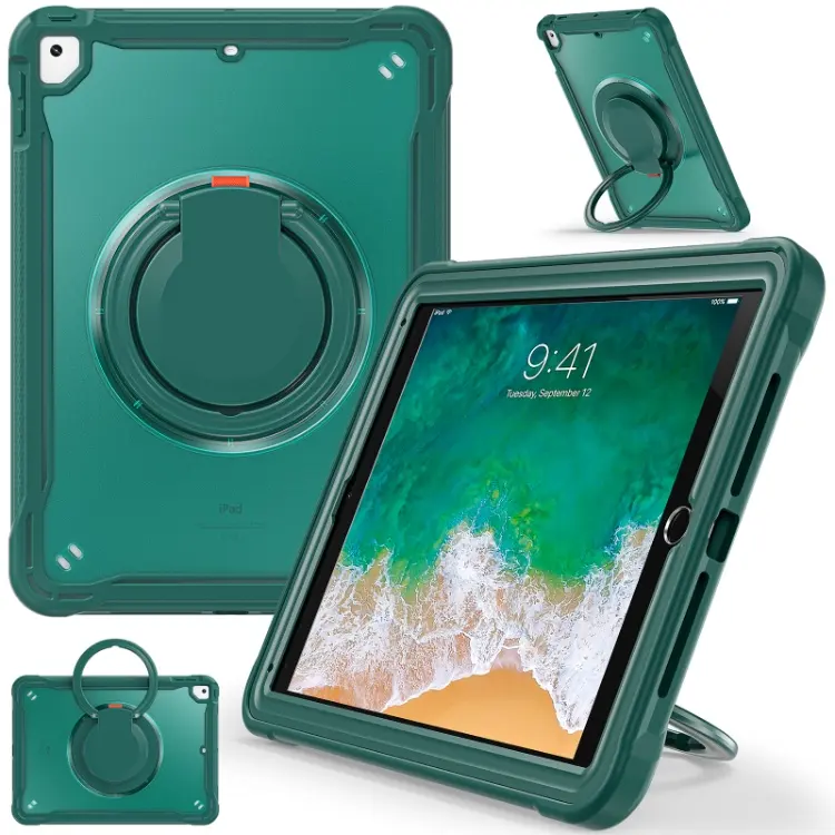 2024 chống sốc xử lý đứng Rugged Bìa trường hợp đối với iPad 9.7 2017/2018 cho trẻ em phổ Tablet Bìa trường hợp