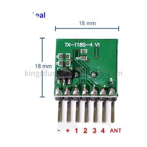 Receptor y transmisor inalámbrico de 433 Mhz, Control remoto, código de aprendizaje, módulo de decodificación 1527, salida de 4 canales con botón de aprendizaje - Product Image 4