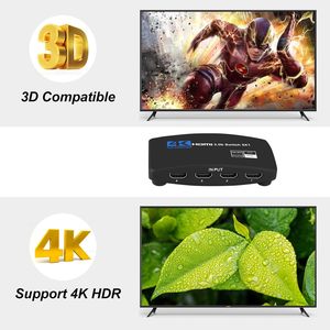 Compatible con UHD HDMI 2.0b 5 en 1 salida 4K 60Hz Selector HDMI Switcher 5 puertos HDMI Switch Box con control remoto - Product Image 4