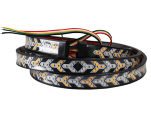 ไฟท้าย LED แบบก้างปลาขนาด60นิ้ว150ซม. สำหรับรถยนต์รถปิคอัพ12V พร้อมระบบสแกนพวงมาลัยแฟลชคู่เลนส์สีแดงใสสีเหลือง - Product Image 2