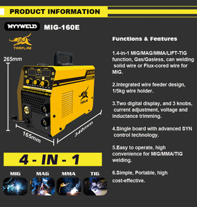 220V IgbtインバーターSoldadora Mag Mma溶接機1kgまたは5kgワイヤーフィーディングSyn制御多機能Mig Poste a Souder - Product Image 2