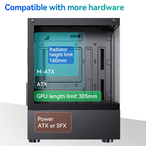 SNOWMAN効率的M ATX PCケースコンパクトアルミ合金シャーシPCゲーム用冷却・省スペース機能を最適化 - Product Image 3