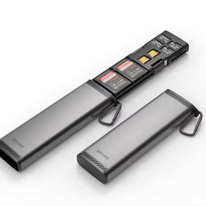 高速sd卡读卡器USB 3.1 Type-C S D/tf卡携带盒支架，用于相机、智能手机、无人机、行动相机 - Product Image 1