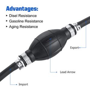 ディーゼルハンドラインプライマーバルブ2m長さホース6mm/8mmコネクタばね接続燃料移送ポンプ切断成形サービス - Product Image 4