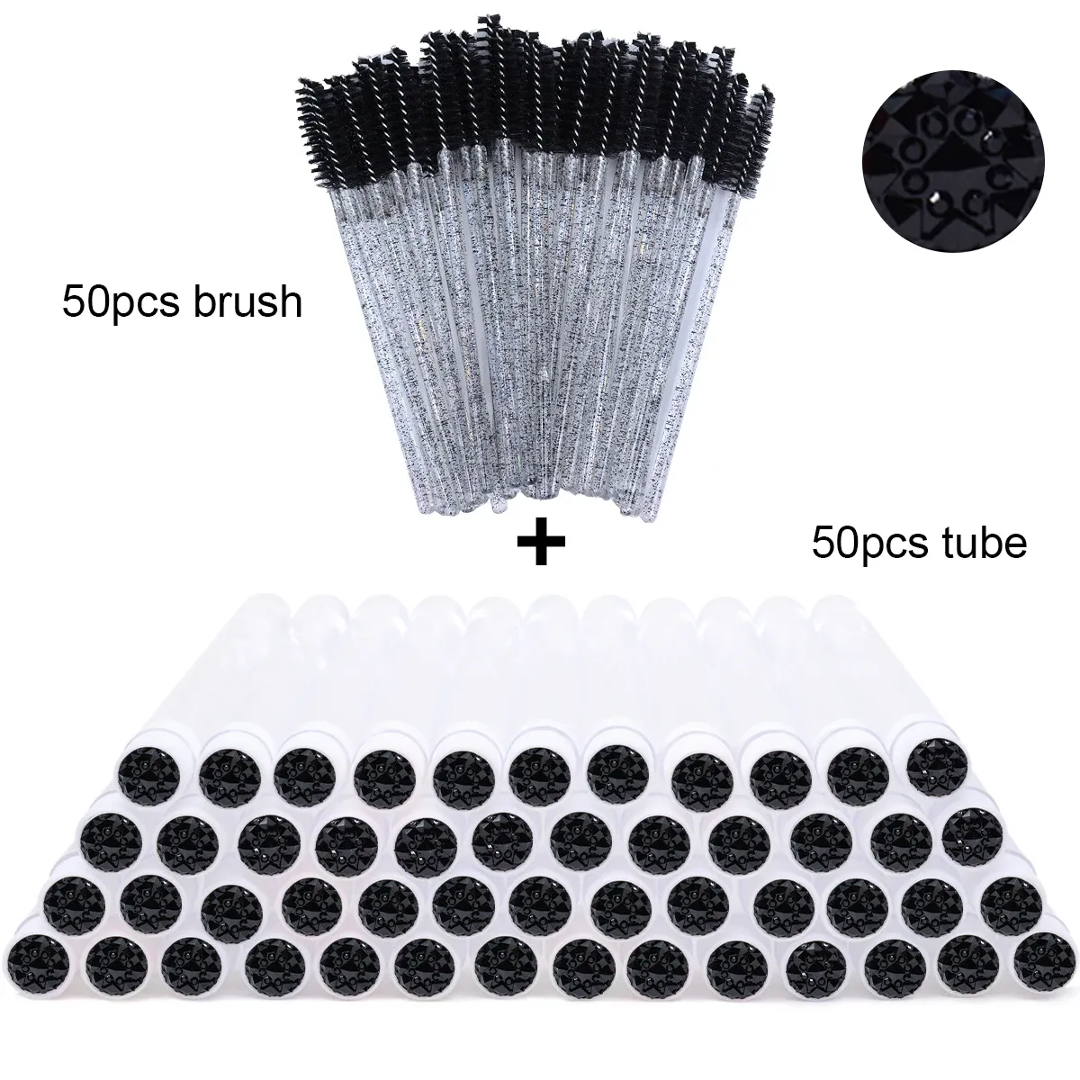 50 pièces de verre noir