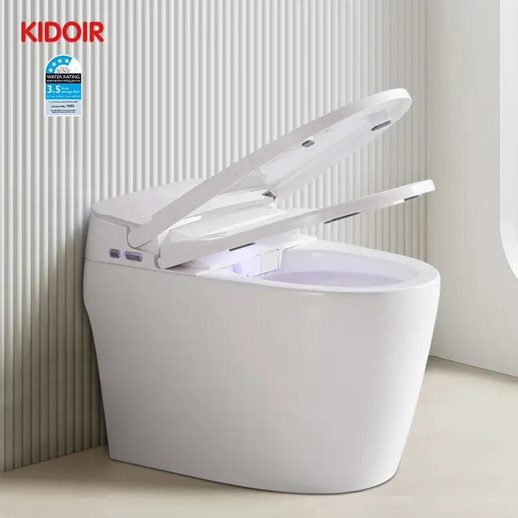 Kidoir individuelles modernes badezimmer intelligente automatische intelligente Wc-Toilettenschüssel zweiseitig Sitz Keramik intelligente Toilette Rückseite Toilette