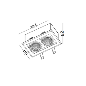 10W çift spot gömme monte/LED gömme Modular2x5W - Product Image 6