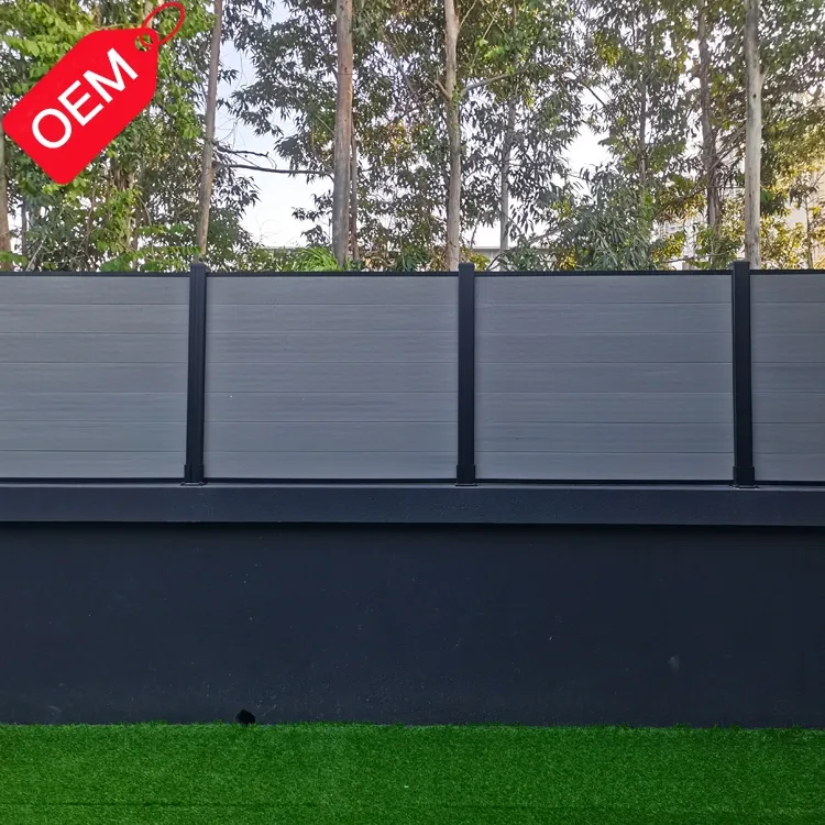 Pannelli di recinzione a doghe in alluminio da giardino OEM recinzione moderna in metallo progetta recinzioni per esterni