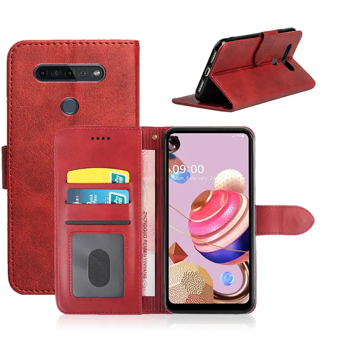 Funda de teléfono móvil para LG K71, carcasa de cuero con tapa insertada para tarjeta multifuncional para LG K52/K62 G8X ThinQ K41S K51s