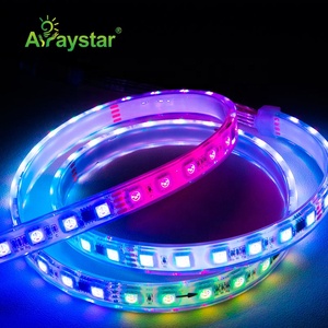 แถบไฟ LED UCS512 DMX512พิกเซลกันน้ำ5050 RGB 72 Leds/M แถบ LED ดิจิตอลแบบระบุที่อยู่ได้สำหรับจัด IP67แนวนอน - Product Image 1