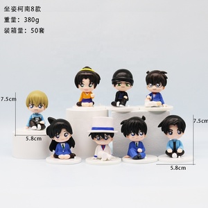 8pcs בלש קונאן פיגורא דגם צעצוע 7 ס "מ kaito ילד קונאן edogawa פיגורמן pvc