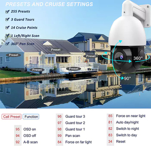Compatible Hik 8MP 4K HD IP66 Profesional Automático Detección de movimiento Infrarrojo PTZ Ip Cámara de seguridad