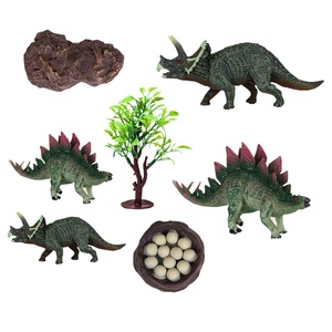 热卖儿童仿真聚氯乙烯固体小恐龙化石景观模型玩具套装 - Product Image 1
