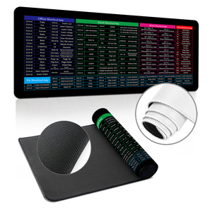 XL genişletilmiş büyük oyun Mousepad kaymaz dikişli kenar Excel kısayol tuşları hile levha PC ofis Mouse Pad - Product Image 6