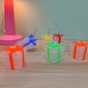 Batterie betriebene mehrfarbige LED-Lichterketten für Weihnachts hochzeits feiern im Innen-und Außenbereich-Weihnachts baum blumen-/Stern dekorationen - Product Image 5