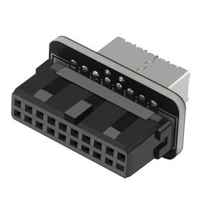 USB 3.0 (3.1 Gen 2) 19ピンヘッダーからUSB3.1 Type-Eから20ピンAキーアダプター (タイプCフロントパネルシャーシブラケット用)