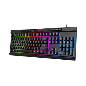 Havit Kb500L 114 llaves de Multi función Pc Arco Iris cable Usb membrana Gamer Gaming teclado con luz Led - Product Image 4