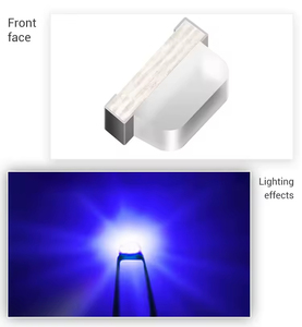 1.7x0.6มม. ชิป0602มุมฉากสีเขียวบริสุทธิ์มุมมองด้านข้าง0603ไฟ LED ไดโอด SMD - Product Image 5