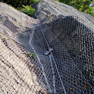 China Factory Galvani zed Hexagonal Wire Mesh Roll mit Drapery Mesh Rockfall Netting für Hangs chutz - Product Image 5
