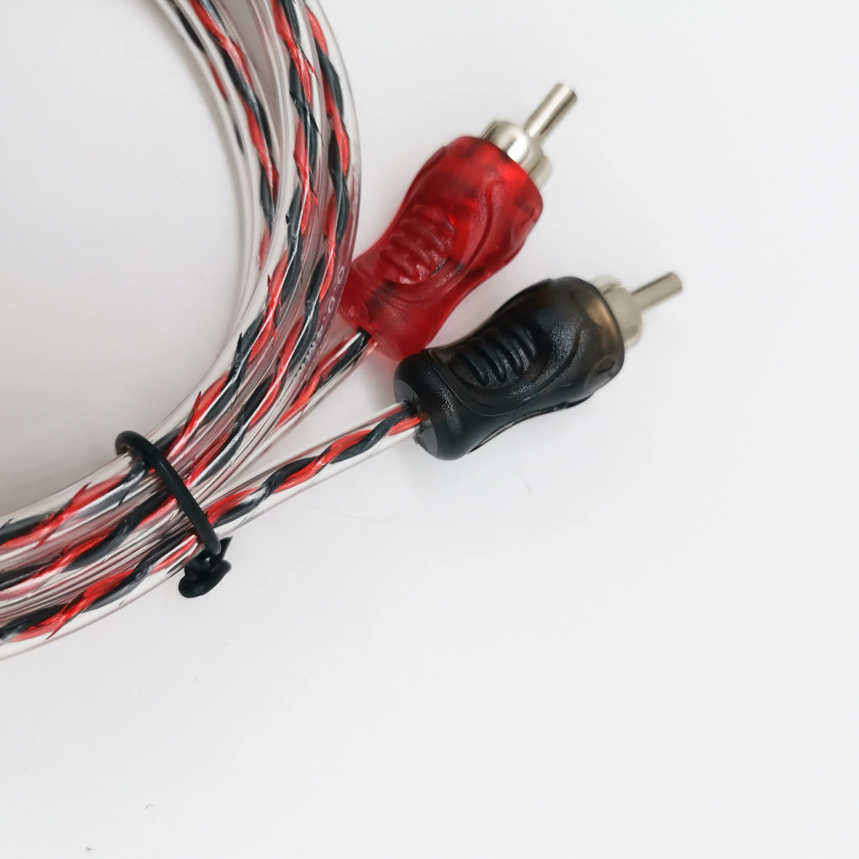 24/26/28/30 AWG Auto-Audio-Kabel Rca zu Rca Steckerkabel 2 Kanal nickelliertes Stereo-RCA-Kabel