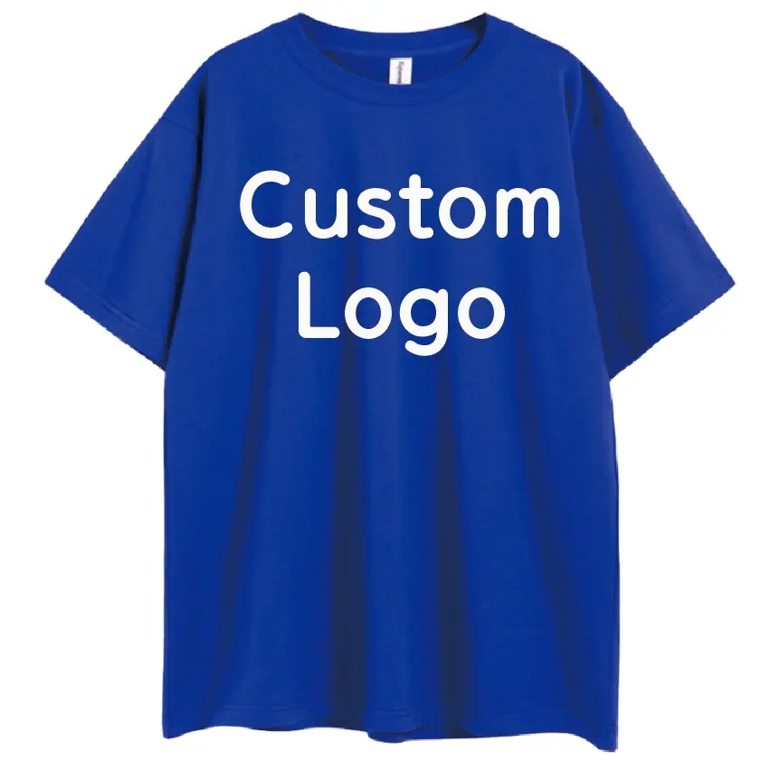 Custom 240G 100% Katoen Print Logo T-Shirts Blanco Borduurwerk Unisex Anti-Wrin Basislaag Fitness T Shirts