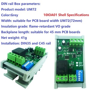 DC 12V 1-8Ch Ópticamente Aislado NPN Salida de relé de entrada Módulo de expansión PLC IO Modbus RTU RS485 Placa de interruptor de relé
