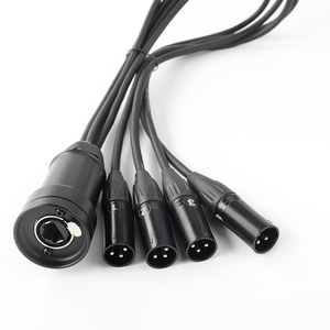 新设计网络转换器DMX RJ45 CAT6母对4 3针XLR公连接器电缆音频适配器信号扩展器分离器 - Product Image 5