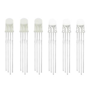 10 Stück 5mm RGB LED Gemeinsame Kathode/Gemeinsame Anode Dreifarbige Emissions dioden f5 RGB Diffuses/Transparentes Highlight - Product Image 2