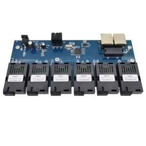 3A3B 6A 6B 6SC 2E hızlı Ethernet 10/100M anahtarı 6 Fiber Port SC 20KM 2 UTP RJ45 optik anahtarı PCBA kurulu güç kaynağı ile - Product Image 1