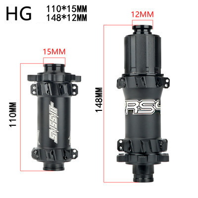 Black thru-axle BOOST 28Holes