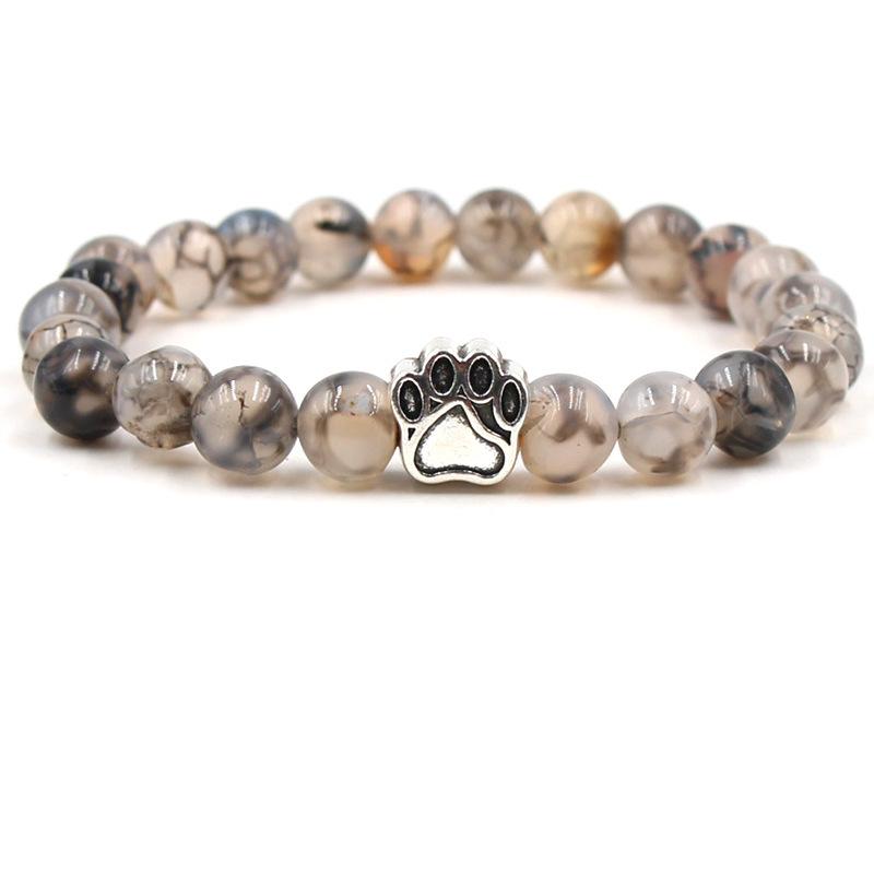 Agate motif Dragon d'Argent