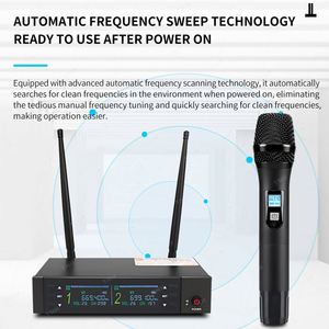 TNH PM-CU102 U-<span class=keywords><strong>Segment</strong></span> FM One Drag Zwei Home Stage Performance Konferenz Audio Computer Singen Dynamisches Drahtloses Mikrofon - Product Image 2