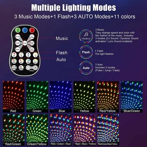 Smart Remote Control 360 Drehbare RGB-Bühnen licht Stern muster Aktivierte Disco-Ball leuchten Mini-<span class=keywords><strong>LED</strong></span>-Strahl Bühnen lichter Disco