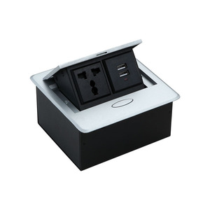 Toma de corriente multifuncional de aleación de Zinc, toma de corriente emergente para mesa de escritorio de oficina de hierro - Product Image 1