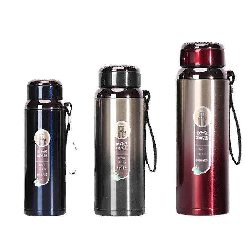 Customized Stainless Steel Thermos Gradual Color Water Bottle Gradient ramp Mug Vacuum Flask Tea Cup Ombre Bullet thermos
