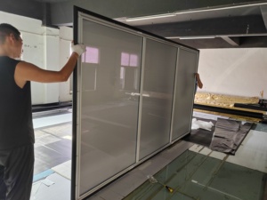 Tela de projeção cinematográfica Wupro 4K UST de 90-230 polegadas, mais nova tela acústica transparente de longo alcance, mais recente de 2024