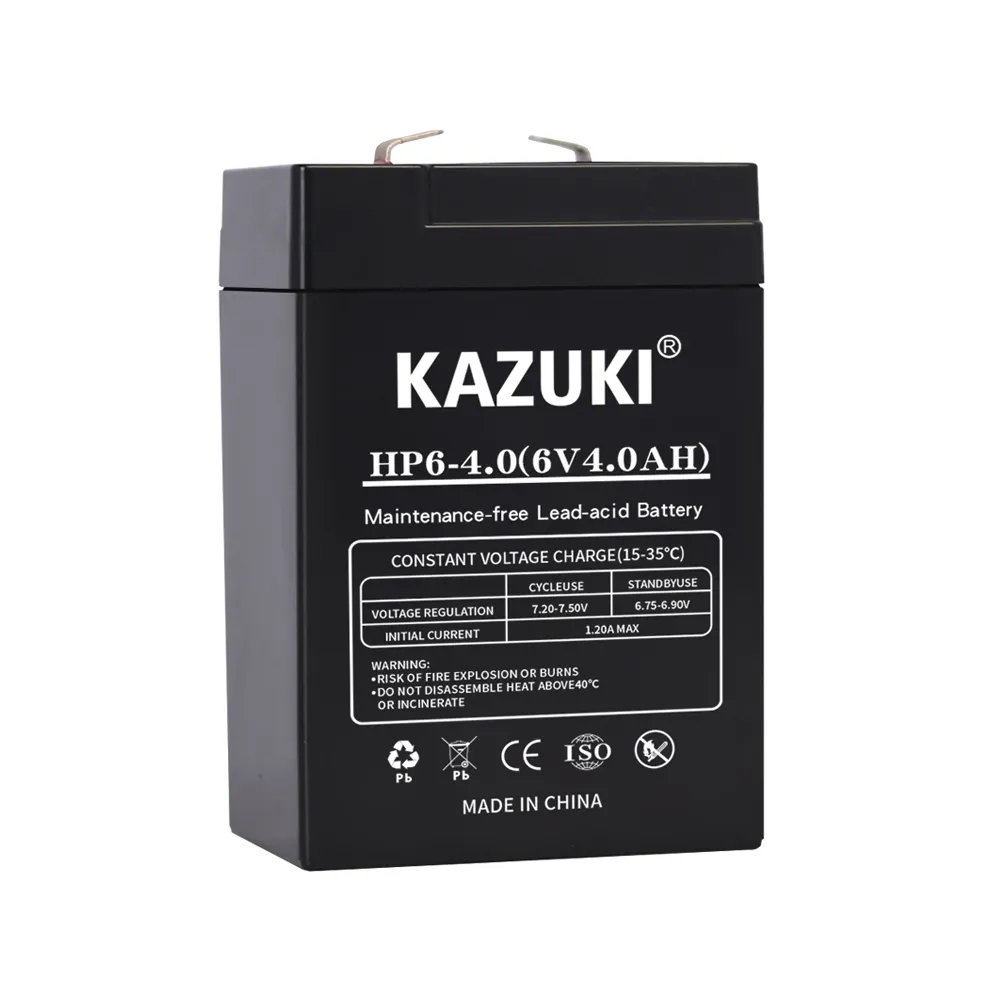 Small capacity customized 6v4ah rechargeable lead acid ups battery for medical system