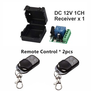 433 MHz Universal Wireless-Fernbedienung schalter DC 12V 1CH Relais Empfänger modul und 2 Stück Sender 433 MHz Fernbedienungen - Product Image 2