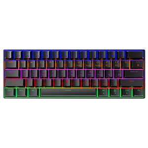 Tastiera Ultra-compatta personalizzata con cavo al 60 percento 61 tasti interruttore per Mac PC Gamer Tastiera Meccanica Tastiera da Gioco Mini Tastiera - Product Image 1